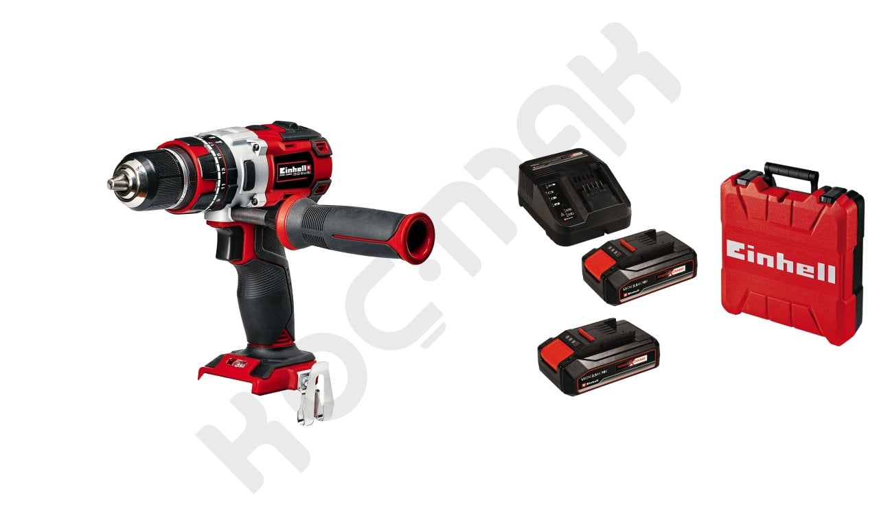Einhell Te-Cd 18 Li-I Bl Kömürsüz Darbeli Matkap - 18V 2.5 Ah Çift Akülü Çantalı Set