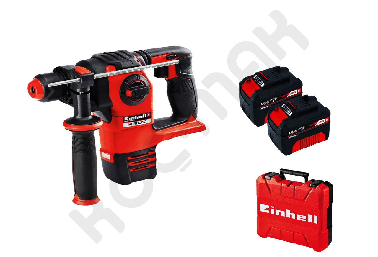 Einhell Herocco Pnömatik Kırıcı Delici + 18V 4AH Çift Akülü Set