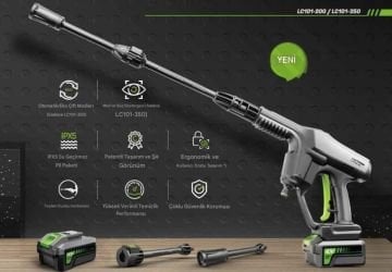 LUTIAN LC101-350 Akülü Oto Yıkama Makinesi - 40V 2AH Tek Akülü -