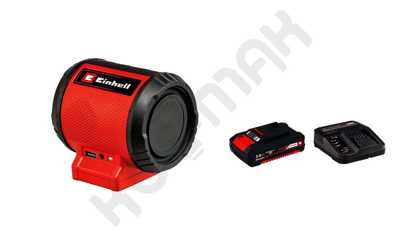Einhell TC-SR 18 Li Blutooth Hoparlör  + 18V 2Ah Akü Seti