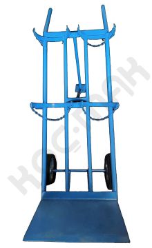 Çiftli Tüp Taşıma Arabası – Destekli, Üç Tekerlekli