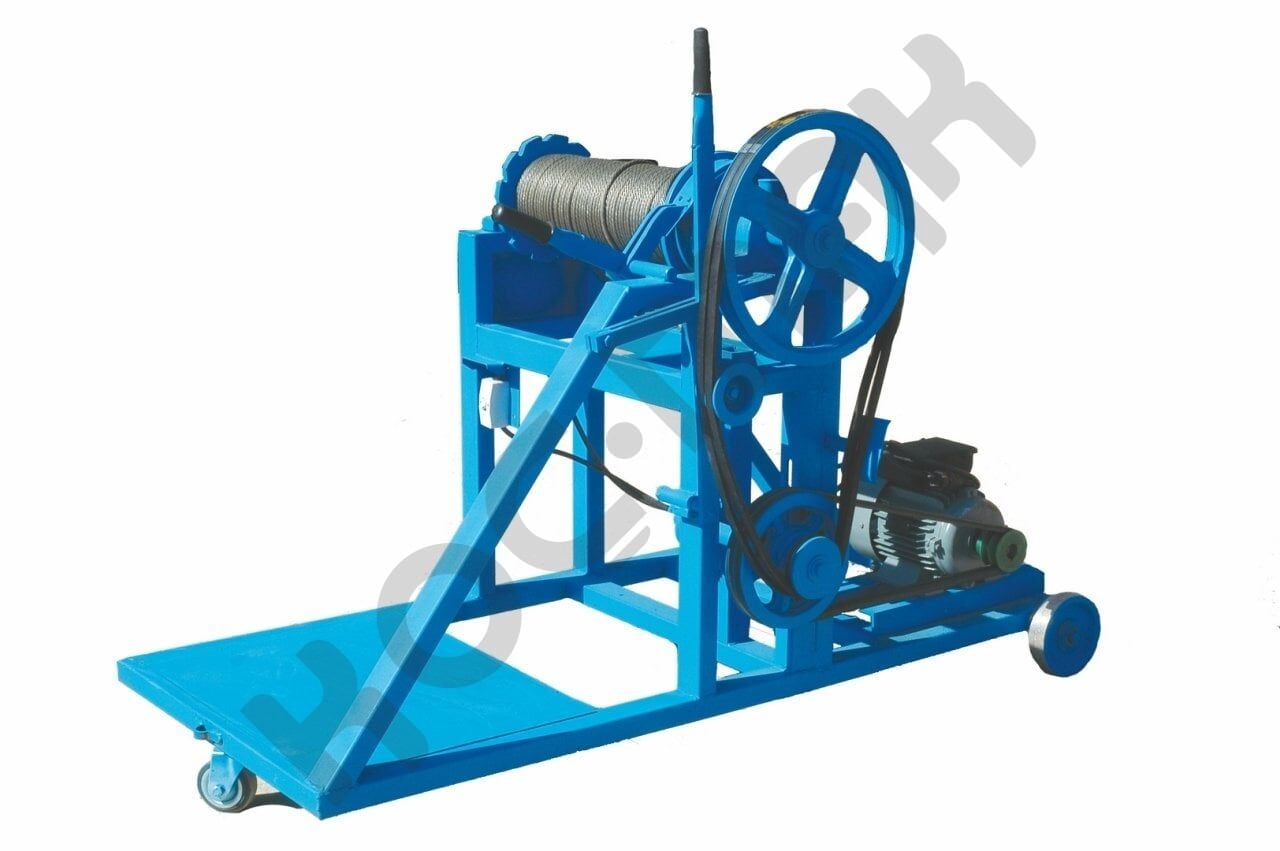 Yerden Kumandalı Gırgır Vinç 5,5 Hp 380V Motor 100 Metre Çelik Halat