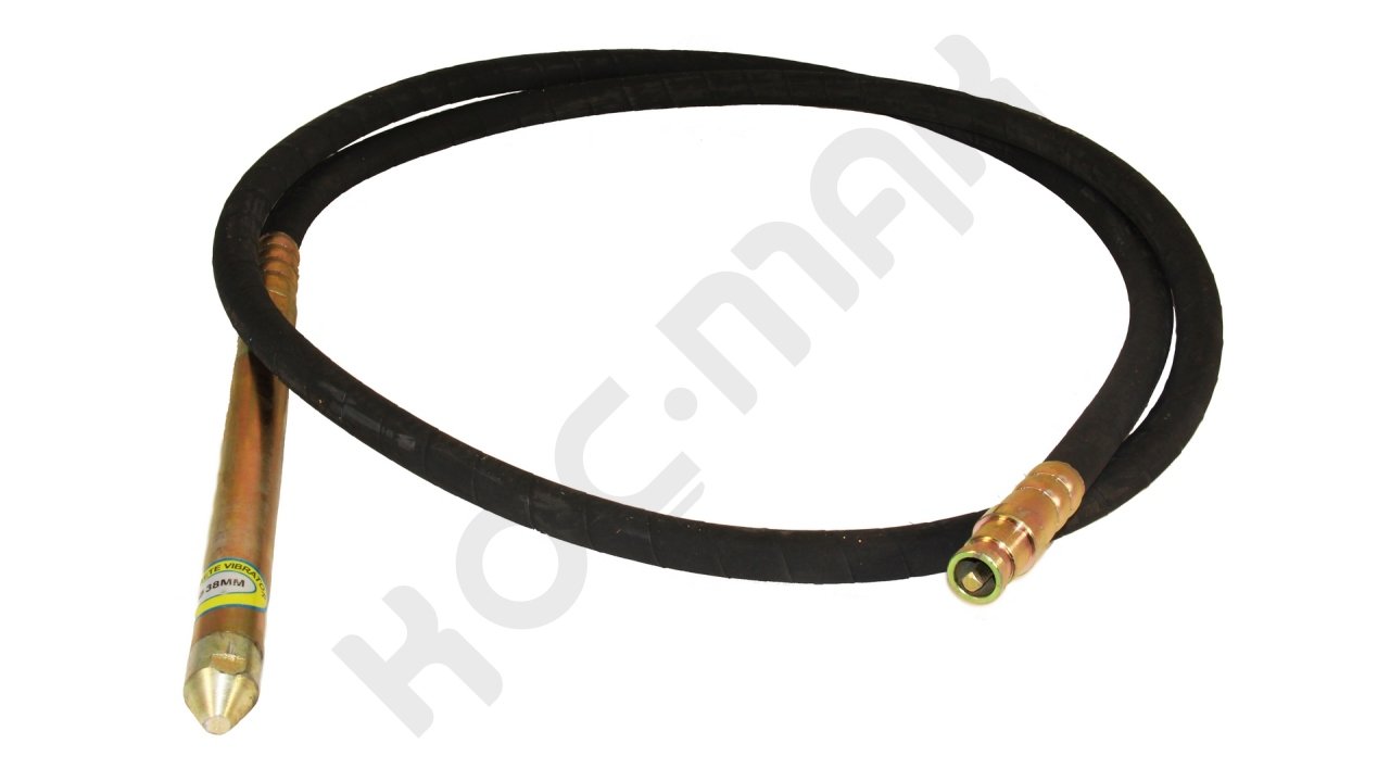Vibratör Hortum ve Şişesi 4 Köşe - 4 Metre - 38 mm