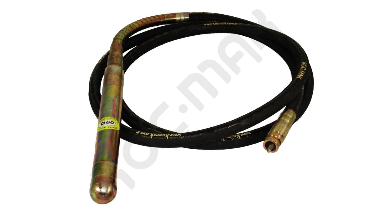 Vibratör Hortum ve Şişesi 6 Köşe - 6 Metre - 60 mm