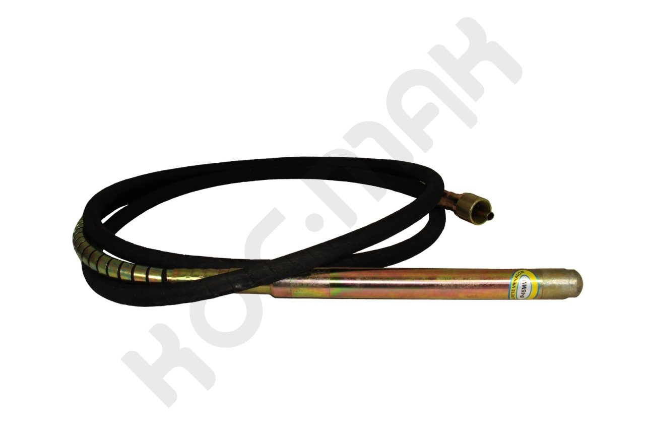 Vibratör Hortum ve Şişesi Vidalı - 6 Metre - 45 mm