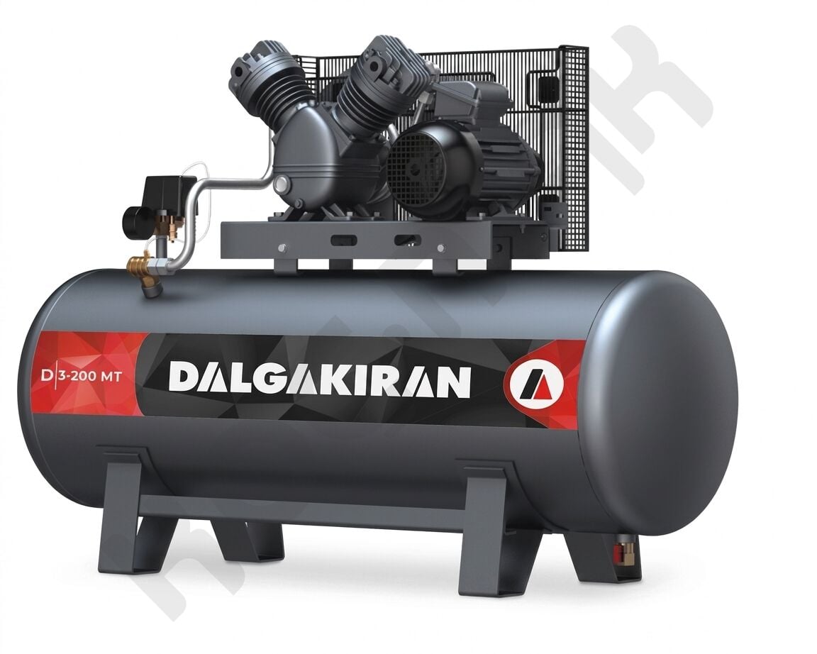 Dalgakıran D 3-200 M Pistonlu Hava Kompresörü (3 HP - 200 Litre)