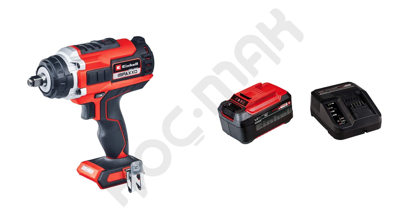 Einhell Impaxxo 18/450 Kömürsüz Akülü Somun Sıkma 18V 5.2 Ah Akülü Set