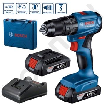 Bosch Professional GSB 185 LI Akülü Darbeli Delme Vidalama Makinesi 2 x 2.0 Ah