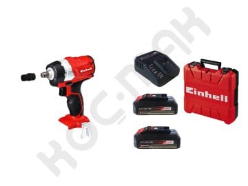 Einhell TE-CW 18 Li BL-2 Adet 18V 2,5 Ah Akülü - Darbeli, Kömürsüz Somun Sıkma