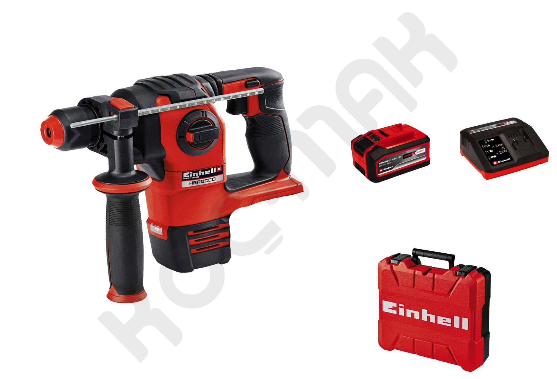 Einhell Herocco Kömürsüz Kırıcı Delici 18V 8 Ah Akülü Set