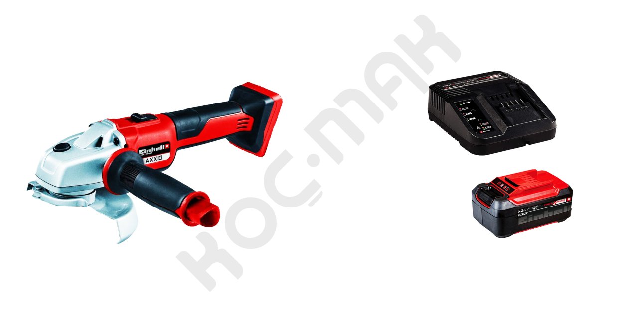 Einhell Axxio Kömürsüz Taşlama  18V 5.2 Ah Plus + 18V Hızlı Şarj Cihazı